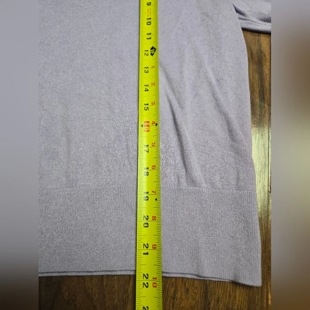 Banana Republic Yak Silk Rayon Blend Lavender Purple Crew Neck Knit Sweater XS - Picture 5 of 7